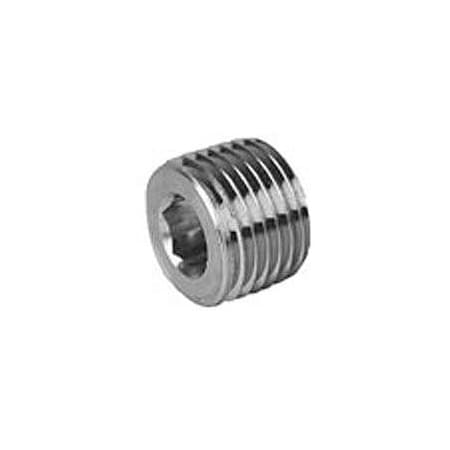 Pittsburgh Plug Hex Socket Head Plug 150# Black Steel - 1/8'', PK100 003-1